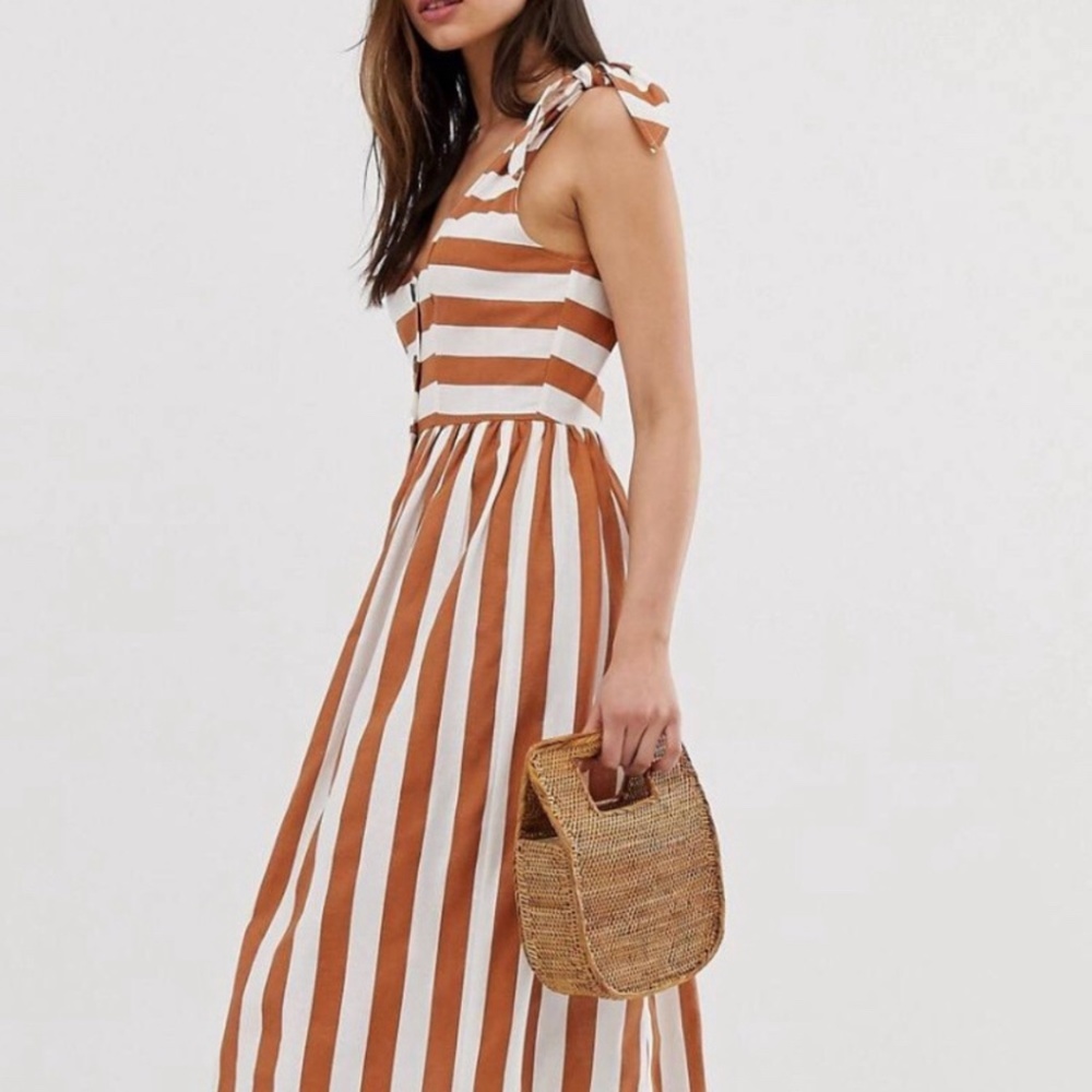 ASOS Long Stripped Dress US 12